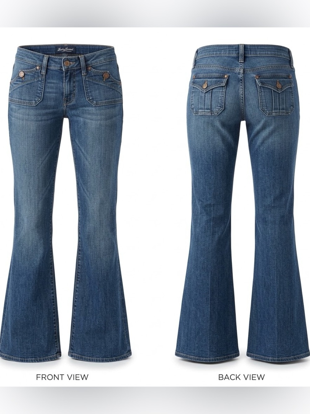 Vintage Low Rise Size 6 Rock and Republic Retro 70s BOHO Flared Leg Denim Jeans